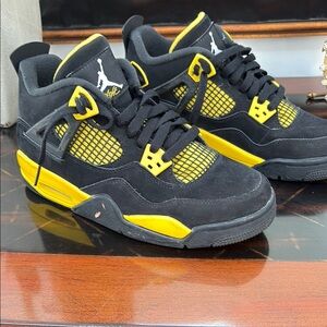 Air Jordan Black and Yellow Sneakers